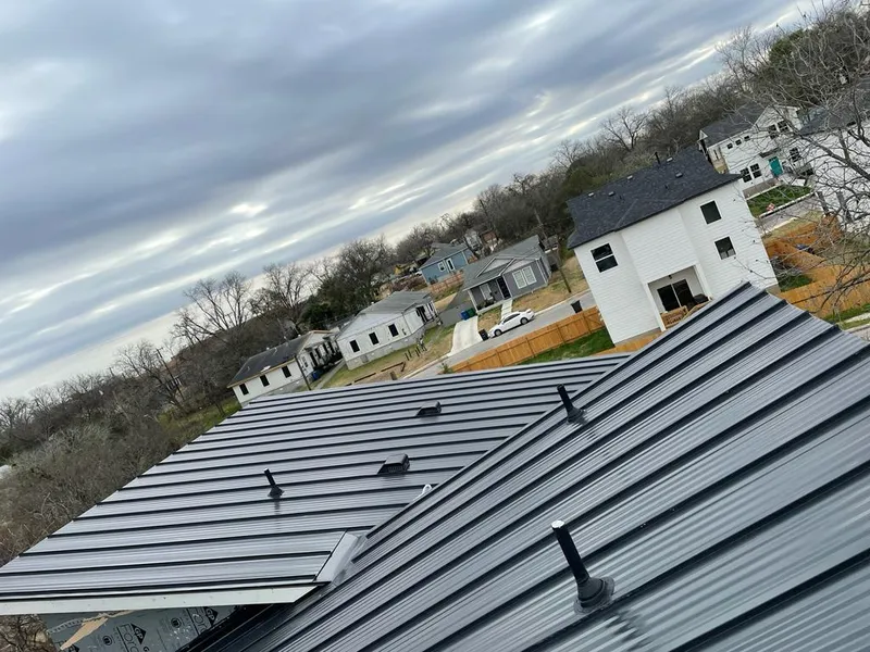 Standing seam metal roof panels with vents for Skylight Repair in Doolittle